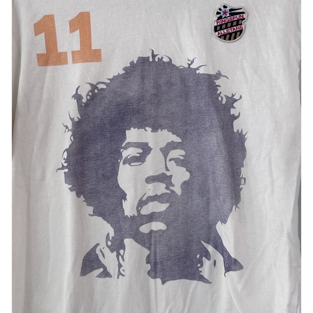 Vintage Ringspun Allstars Hendrix #11 Voodoo Band T Shirt Size‎ Medium Ringer